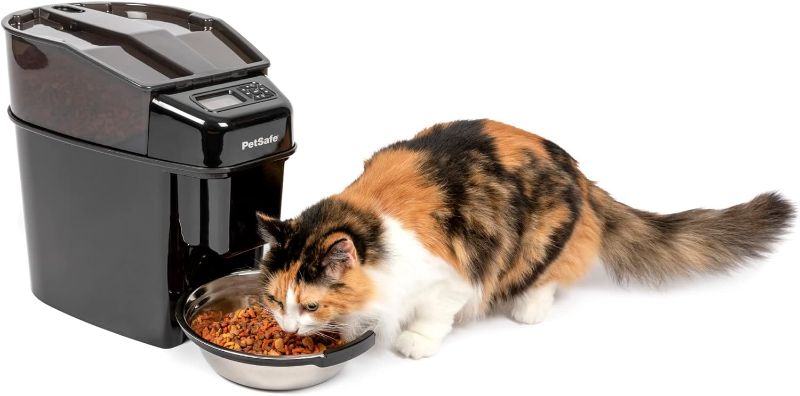 Photo 1 of (read full post) PetSafe Healthy Pet Simply Feed Automatic Cat Feeder and Dog Feeder Bundle - 24 Cups Capacity, Portion Control, Includes 2 Stainless Steel Bowls, Meal Splitter and Privacy Panel Simply Feed with Meal Splitter