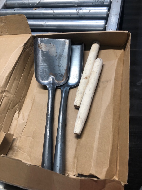 Photo 1 of (READ FULL POST) Happyyami 2pcs Soot Shovel Bbq Grill Ash Pan Fire Pit Shovel Litter Cleaning Shovel Metal Beach Shovel Bbq Grill Ash Shovel Slag Shovel Charcoal Scoop Major Trowel Wood
