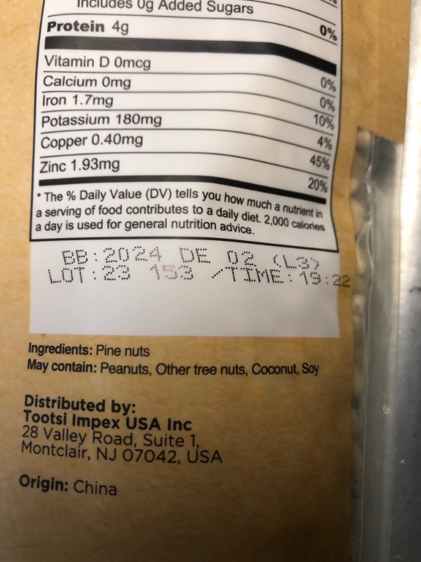 Photo 2 of ***(EXP:12/02/2024 )NONREFUNDABLE***Yupik Pine Nuts, 2.2 lb, Raw, Gluten-Free, Kosher, Raw Nuts, Smooth & Creamy Pine Kernels, Shelled, Unsalted, Unroasted, Oil-Free, Source of Iron, Ideal for Cooking & Baking 2.2 Pound (Pack of 1)