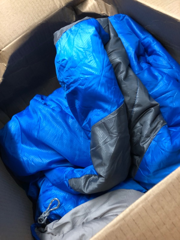 Photo 2 of ***USED MISSING STORAGE BAG***MalloMe Sleeping Bags for Adults Cold Weather & Warm - Backpacking Camping Sleeping Bag for Kids 10-12, Girls, Boys - Lightweight Compact Camping Essentials Gear Accessories Hiking Sleep Must Haves Blue Everyday 3 Season 50-7