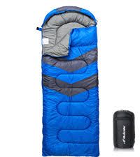 Photo 1 of ***USED MISSING STORAGE BAG***MalloMe Sleeping Bags for Adults Cold Weather & Warm - Backpacking Camping Sleeping Bag for Kids 10-12, Girls, Boys - Lightweight Compact Camping Essentials Gear Accessories Hiking Sleep Must Haves Blue Everyday 3 Season 50-7