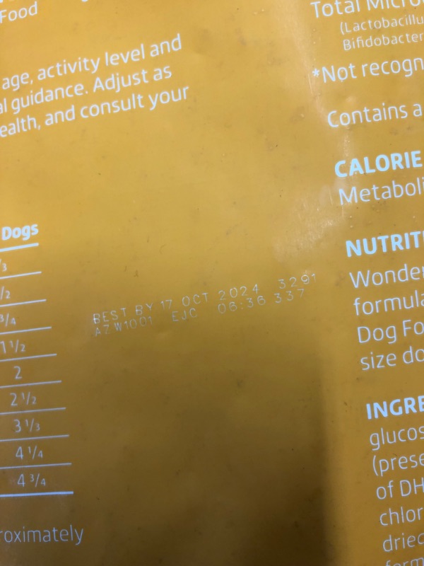 Photo 2 of ***(EXP:oct 2024 )NONREFUNDABLE***Amazon Brand - Wonder Bound Large Breed, Puppy Dry Dog Food, Chicken & Rice, 30 pound (Pack of 1) Chicken & Rice 30 Pound (Pack of 1)