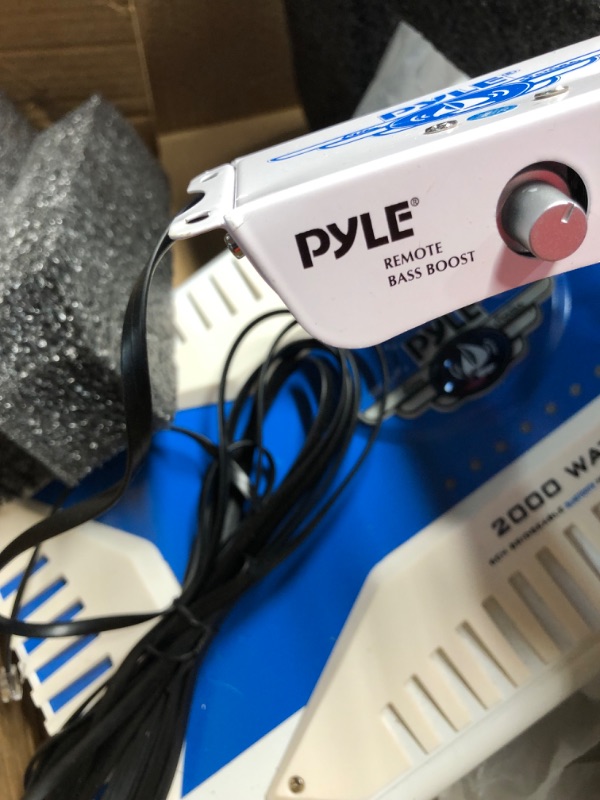 Photo 3 of **SEE NOTES**  Pyle 6 Channel Marine Amplifier Receiver - Waterproof Wireless Bridgeable Audio Amp for Stereo Speaker with 2000 Watt Power Dual MOSFET Supply, GAIN Level, RCA Inputs and LED Indicator PLMRA620 Reciever