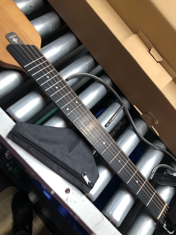 Photo 6 of ***USED - UNABLE TO TEST - LIKELY MISSING PARTS***
Donner HUSH-I Guitar For Travel - Portable Ultra-Light and Quiet Performance Headless Acoustic-Electric Guitar, Maple Body with Removable Frames, Gig Bag, and Accessories