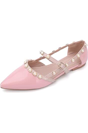 Photo 1 of (9) Flats Women Rhinestone Wedding Flats Comfort Pointed Toe Ballet Flats Dress Flats for Women 