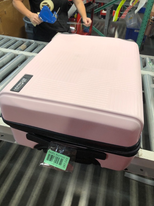 Photo 3 of **MINOR DENT AND SCRATCHES ON ITEM**
AMERICAN TOURISTER Stratum XLT Expandable Hardside Luggage with Spinner Wheels, Pink Blush, Carry-On 21-Inch Carry-On 21-Inch Pink Blush