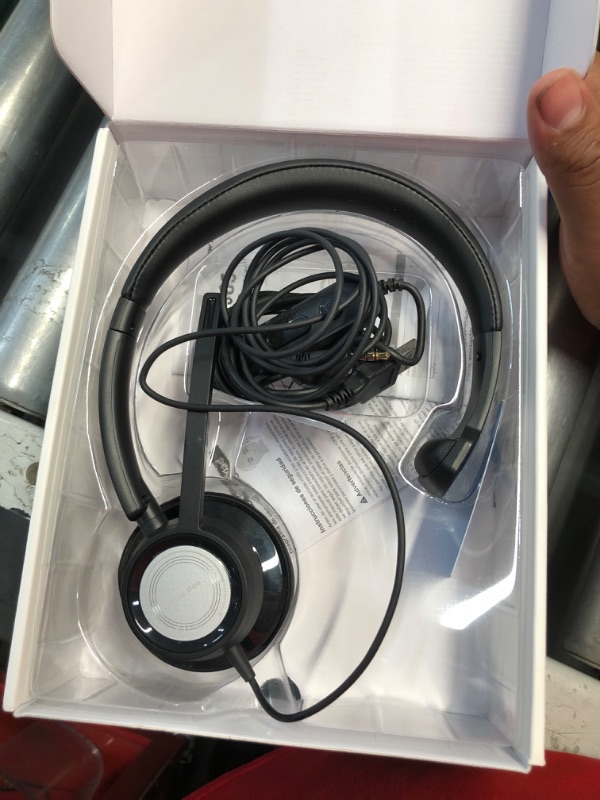 Photo 2 of ??? ??? ??? ??????? ???? ?????????? ??? ?? ???????? ???????, Single Ear USB Headphones with 3.5mm/USB/Type C for Call Center Skype Zoom Tablet Laptop