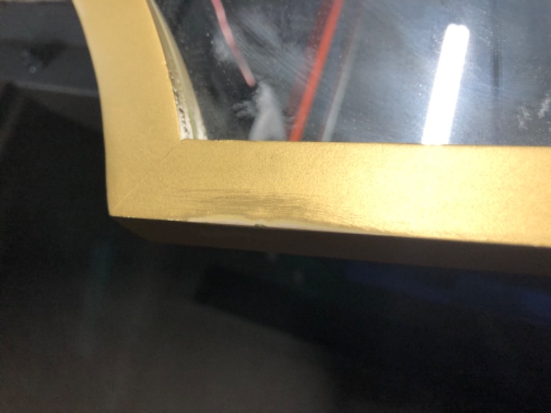 Photo 1 of ***USED - PAINT CHIPPED - SEE PICTURES***
allen + roth 24-in W x 36-in H Arch Gold Framed Wall Mirror