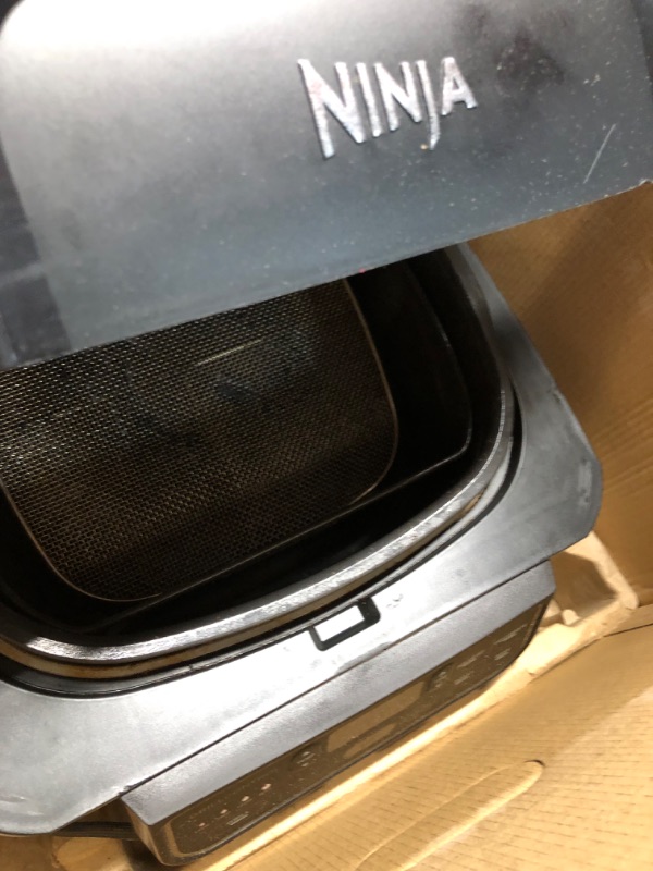 Photo 6 of **DAMAGED READ NOTES**USED**
Ninja AG301 Foodi 5-in-1 Indoor Electric Grill with Air Fry, Roast, Bake & Dehydrate - Programmable, Black/Silver