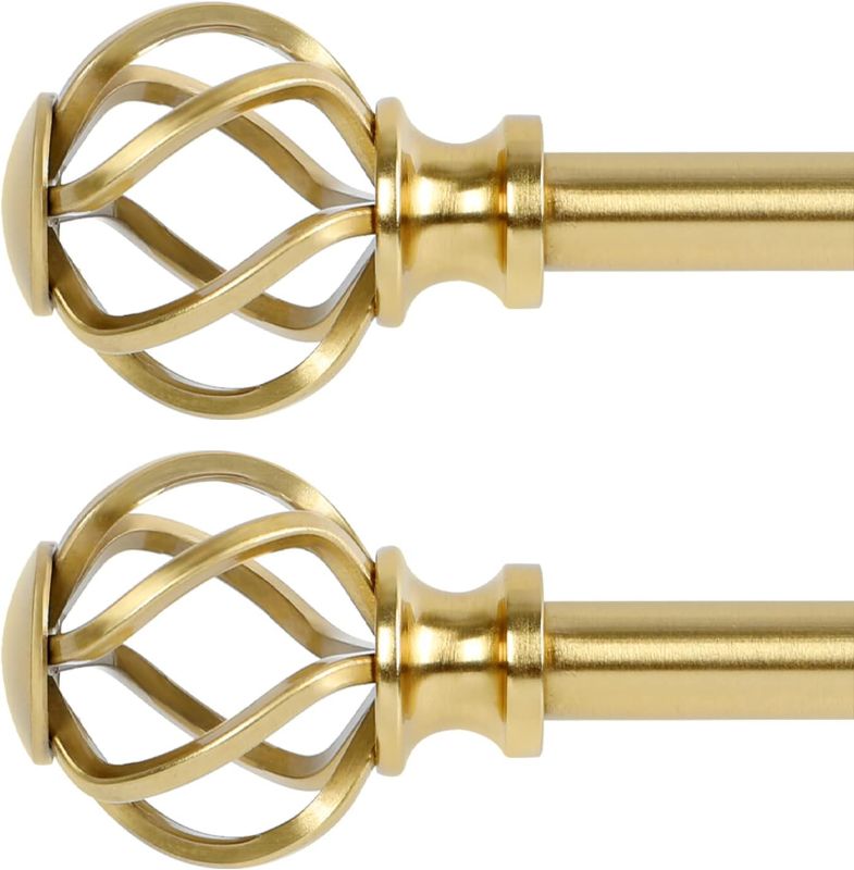 Photo 1 of (SET OF 3) 2 Pack Curtain Rods for Windows