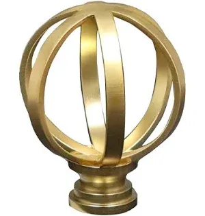 Photo 1 of ***BUNDLE 2 PACK NO ROD INCLUDED***allen + roth 2-Pack Brushed Gold Steel Curtain Rod Finials