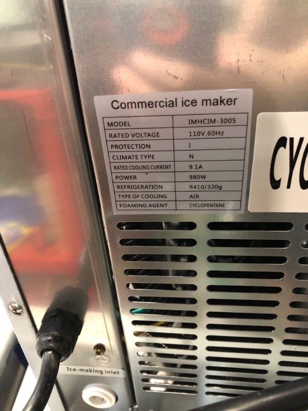 Photo 2 of ***USED - PARTIAL SET - MISSING BOTTOM HALF - SEE COMMENTS***
YITAHOME Commercial Ice Maker Machine 550LBS/24H with 300LBS Storage Bin, Upgraded Compressor, Self-Cleaning Stainless Steel Industrial Ice Machine with Ice Scoop, Ice Bucket and Connection Hos