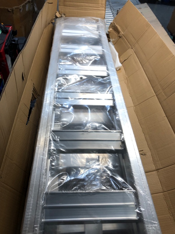 Photo 3 of [MISSING PINS AND GLOVES] VEVOR Aluminum Ramps, 6800 lbs, Heavy-duty Ramps with Top Hook Attaching End, Universal Loading Ramp 