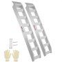 Photo 1 of [MISSING PINS AND GLOVES] VEVOR Aluminum Ramps, 6800 lbs, Heavy-duty Ramps with Top Hook Attaching End, Universal Loading Ramp 