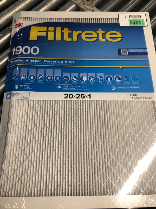 Photo 2 of  [CORNER BENT] Filtrete Maximum Allergen Reduction 20-in x 25-in x 1-in Electrostatic Pleated Air Filter