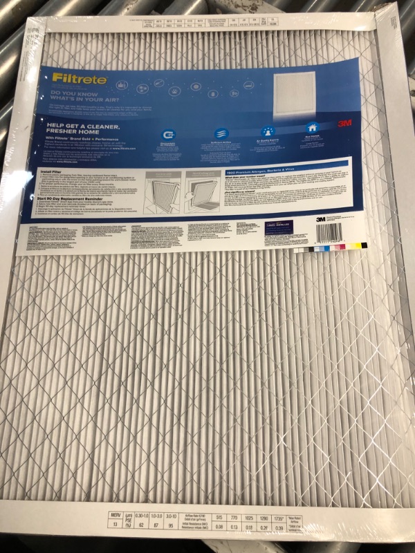 Photo 3 of  [CORNER BENT] Filtrete Maximum Allergen Reduction 20-in x 25-in x 1-in Electrostatic Pleated Air Filter