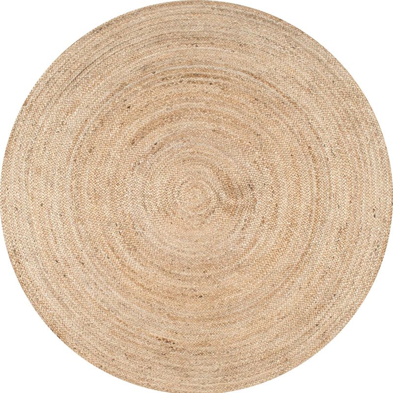 Photo 1 of [STOCK IMAGE FOR REFERANCE ]  Round Rigo Jute Hand Woven Area Rug 5X8