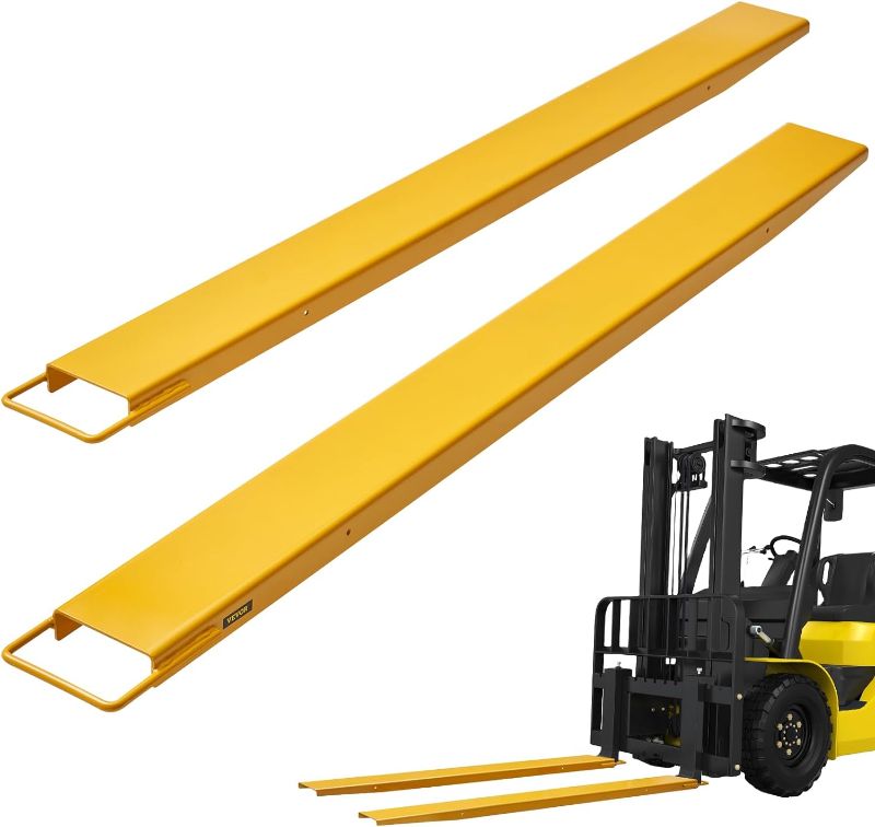 Photo 1 of [SMALL SCRATCHES ] VEVOR Forklift Extensions.  Pair Forklift Extensions for Forklift Truck, Yellow