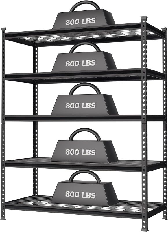 Photo 1 of [MISSING HARDWARE ]Metal Shelving, Heavy Duty Adjustable Storage Rack, 