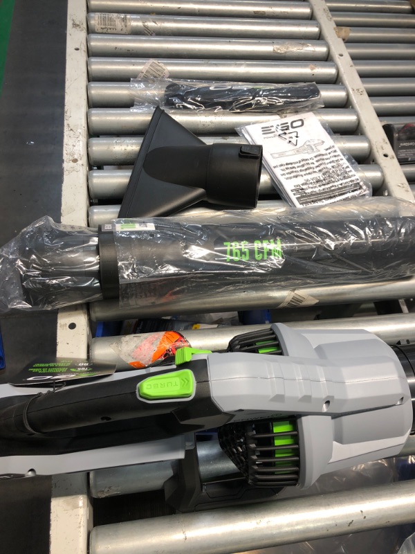 Photo 3 of [MISSING CHARGER ] EGO Power+ LB7654 765 CFM Variable-Speed 56-Volt Lithium-ion Cordless Leaf Blower with Shoulder Strap, 5.0Ah Battery and Charger Included 765 CFM Blower Kit w/5Ah Battery