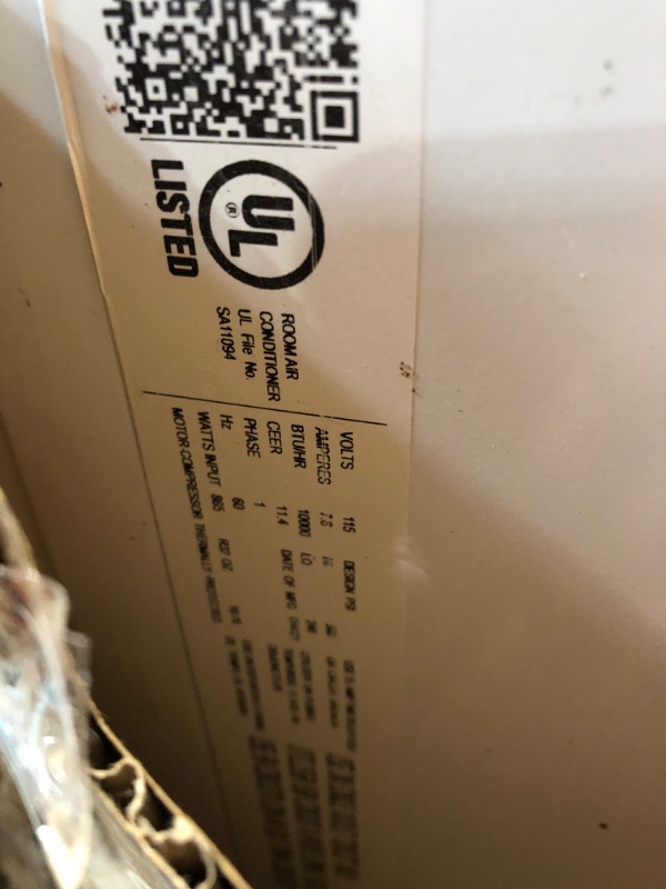 Photo 1 of **MINOR SCRATCHES ON ITEM**
GE Window Air Conditioner 8000 BTU, Wi-Fi Enabled, Energy-Efficient Cooling for Medium Rooms, 8K BTU Window AC Unit with Easy Install Kit, Control Using Remote or Smartphone App 8000 BTU White