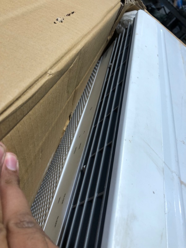 Photo 2 of **MINOR SCRATCHES ON ITEM**
GE Window Air Conditioner 8000 BTU, Wi-Fi Enabled, Energy-Efficient Cooling for Medium Rooms, 8K BTU Window AC Unit with Easy Install Kit, Control Using Remote or Smartphone App 8000 BTU White