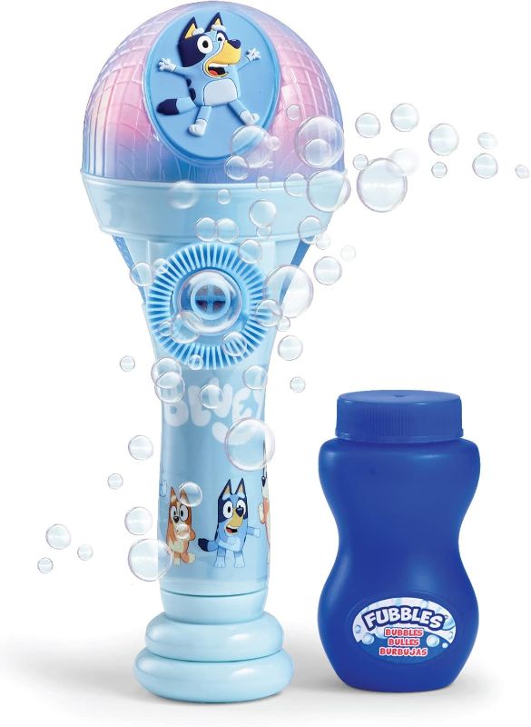 Photo 1 of **MISSING BUBBLE SOLUTION**
BLUEY Dance Mode Bubble Machine and Toy Microphone | Bluey Toy for Baby, Toddlers and Kids | Includes Bubble Solution