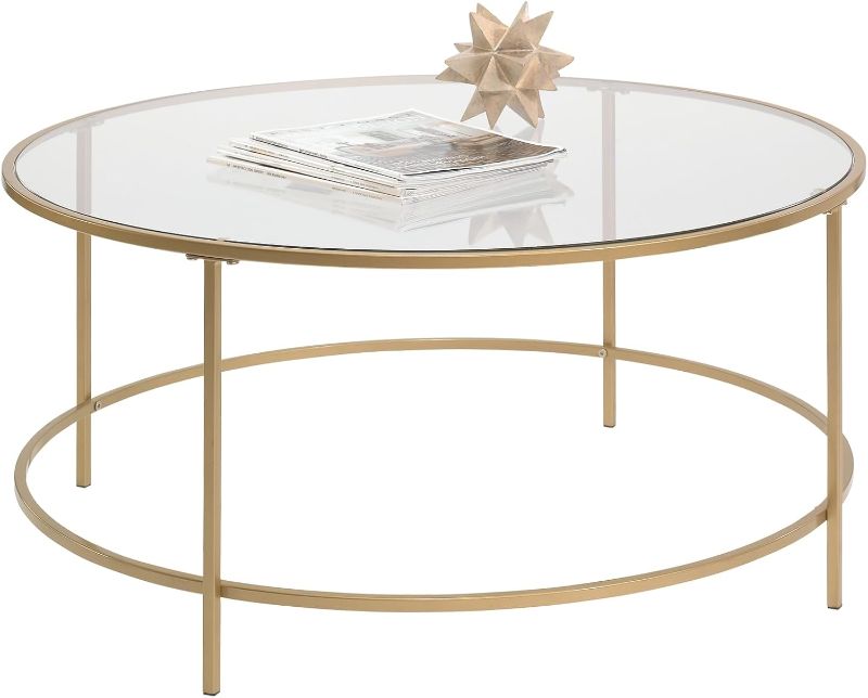 Photo 1 of 
Sauder 417830 Int Lux Coffee Table Round, Glass / Gold Finish