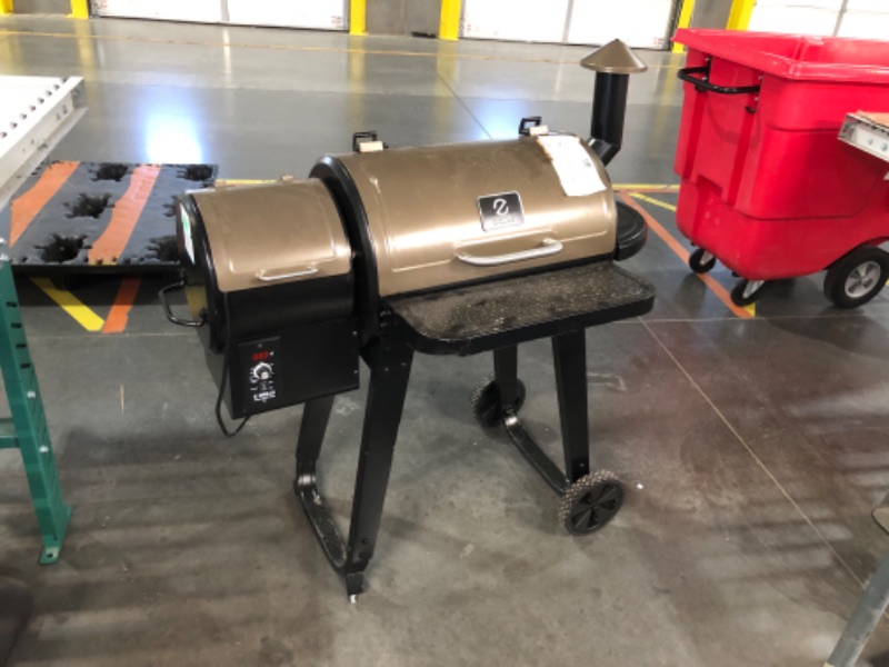 Photo 2 of ***USED - DAMAGED - UNTESTED - SEE COMMENTS***
Z GRILLS ZPG-450A 2023 Upgrade Wood Pellet Grill & Smoker 6 in 1 BBQ Grill Auto Temperature Control, 450 Sq in Bronze