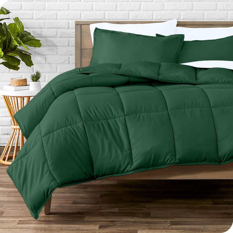 Photo 1 of 
Bare Home Comforter Set - Queen Size - Ultra-Soft - Goose Down Alternative - Premium 1800 Series - All Season Warmth (Queen, Forest Green)