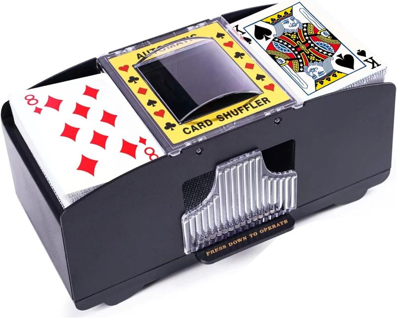 Photo 1 of 
Automatic Card Shuffler, Battery Operated Card Dealer Machine, Electric Casino Card Shuffler for UNO, Blackjack, Texas Hold'em, Home Card Games