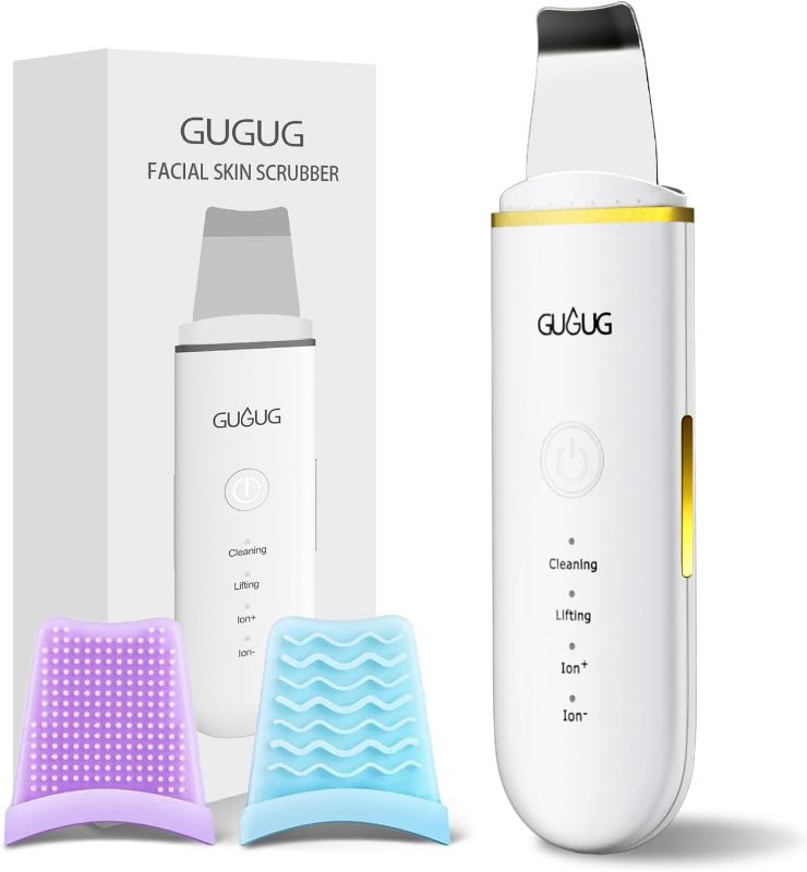 Photo 1 of 
GUGUG Skin Scrubber Face Spatula Skin Spatula Pore Cleaner Blackhead Remover Tools for Facial Deep Cleansing-4 Modes -White