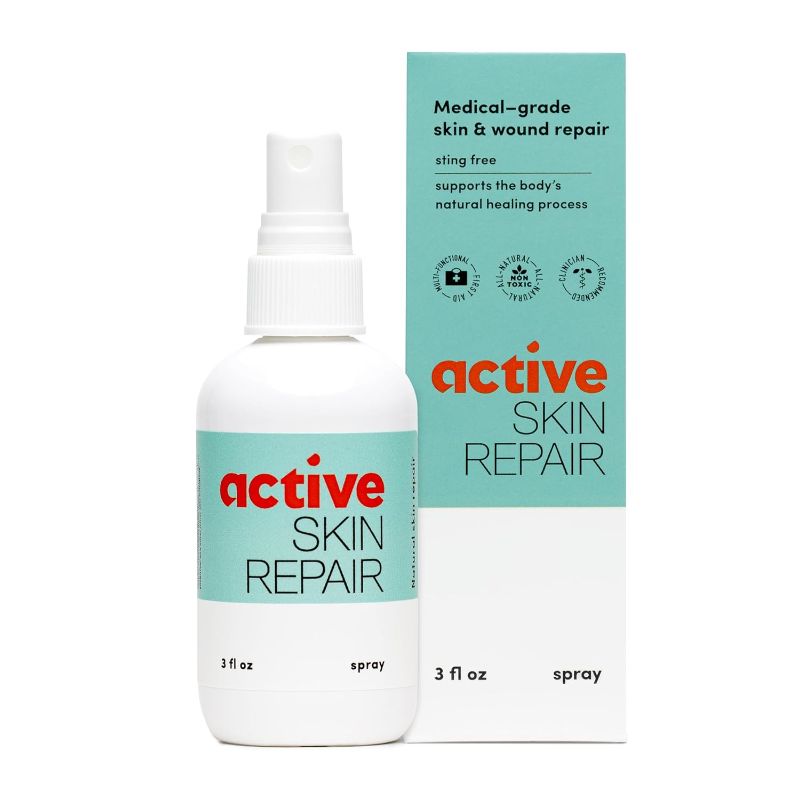 Photo 1 of 
Active Skin Repair First Aid Healing Skin Spray - Natural & Non-Toxic with Hypochlorus Acid for Minor Cuts, Wounds, Scrapes, Rashes, Sunburns,