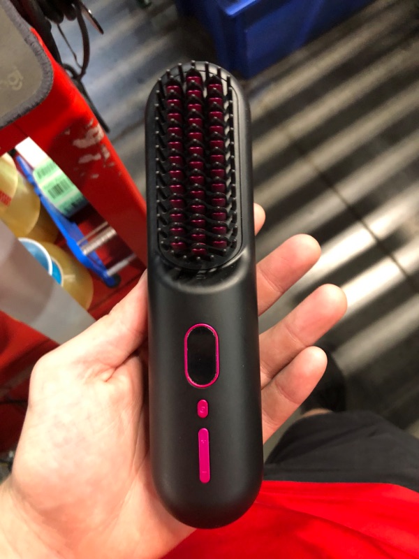 Photo 3 of 
TYMO Cordless Hair Straightener Brush - Porta ECO Portable Straightening Brush for Travel, Mini Hot Straightening Comb