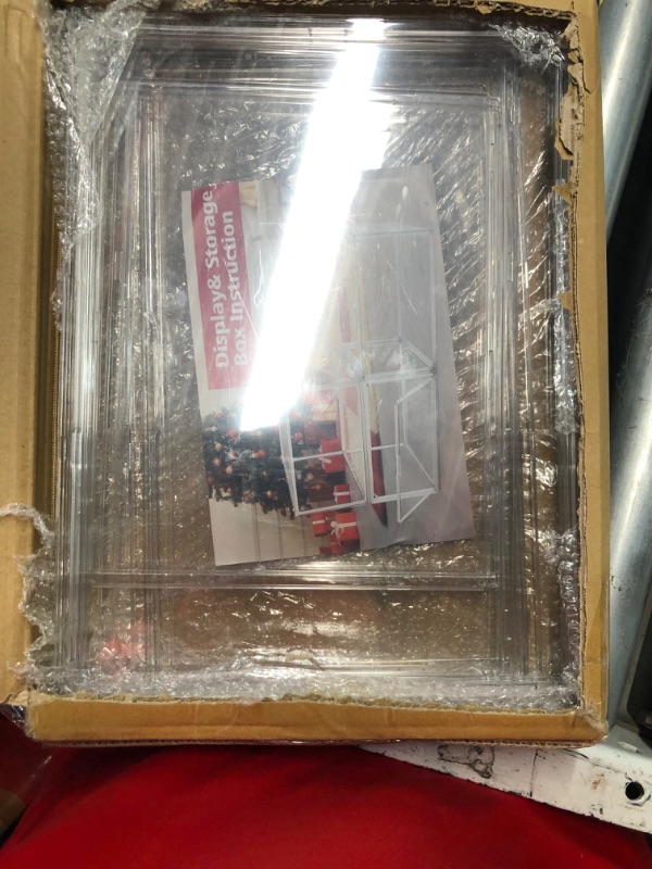 Photo 3 of **PARTS ONLY NON REFUNDABLE** READ NOTES**
Clear Stackable Plastic Storage Bins with Magnetic Lid, Dustproof Book & Cosmetic Display Cases, Large Figures Collectibles Showcase,