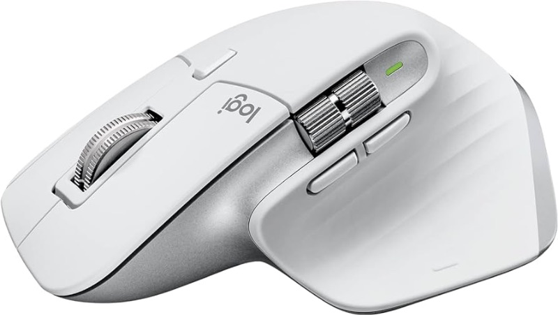 Photo 1 of ****USED AND IS DIRTY***Logitech MX Master 3S - Wireless Performance Mouse, Ergo, 8K DPI, Track on Glass, Quiet Clicks, USB-C, Bluetooth, Windows, Linux, Chrome - Pale Grey - With Free Adobe Creative Cloud Subscription