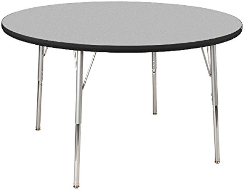 Photo 1 of ******MISSING LEGS**** Learniture Adjustable Height Classroom Activity Table, Round Activity Table for School and Home, 48" L x 48" W x 30" H, Gray