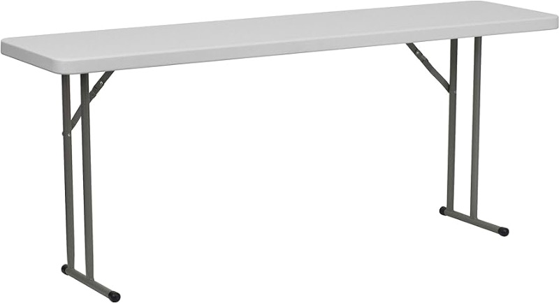 Photo 1 of ***SEE NOTES*** Flash Furniture Elon 6-Foot Granite White Plastic Folding Training Table