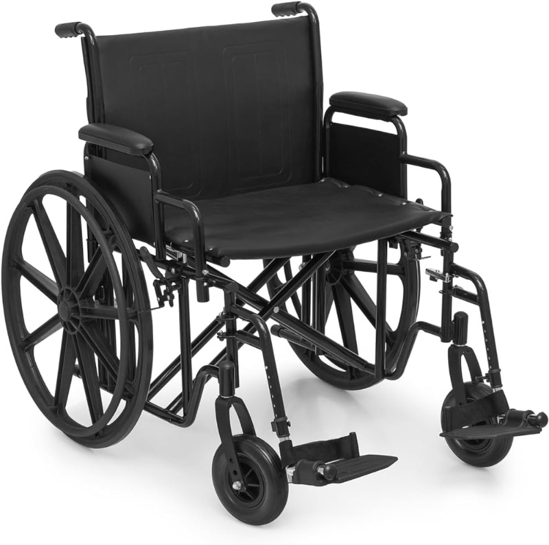 Photo 1 of *****STOCK IMAGE FOR SAMPLE*****
Wide Foldable Wheelchair for Adult 500-lbs Heavy-Duty Folding Transport Self-Propelled Wheel Chair with 16-Inch Seat