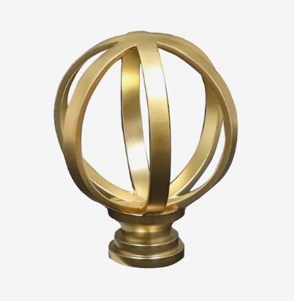 Photo 1 of (READ FULL POST) allen + roth 2-Pack Brushed Gold Steel Curtain Rod Finials