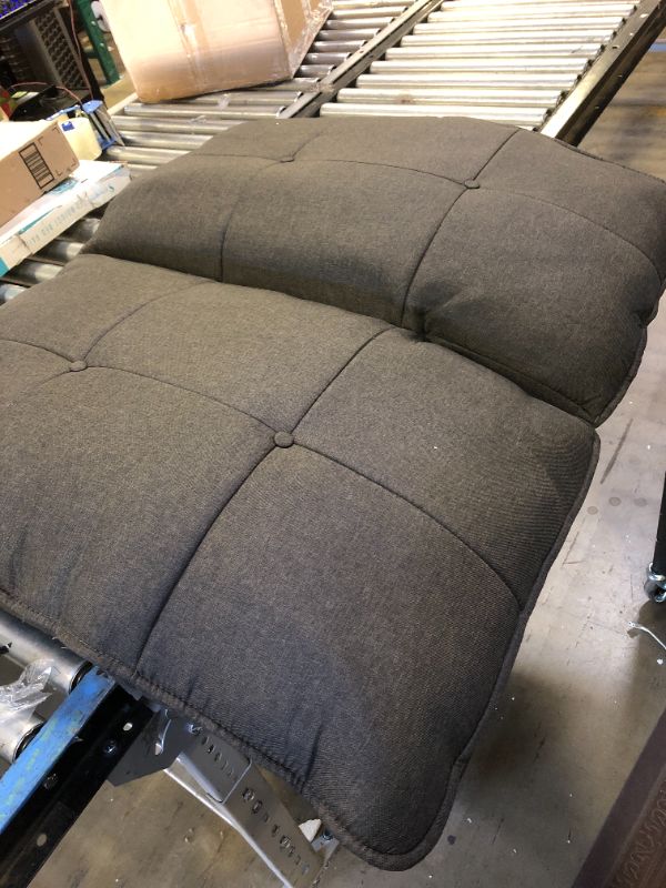 Photo 2 of Futon Sofa Bed Dark Grey Futon Couch 71" Convertible Sofa Bed Fabric Loveseat Sleeper Sofa Small Couches for Small Spaces with Adjustable Backrest and Armrest