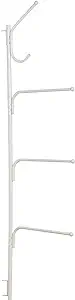 Photo 1 of Household Essentials Hinge-It Clutterbuster Family Towel Bar, Valet White
