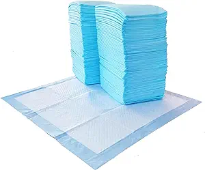 Photo 1 of Amazon Basics Leak-Proof, 5-Layer, Scented Dog Pee Pads for Potty Training, 22x22 inches-Pack of 100 100 Count Regular Scented