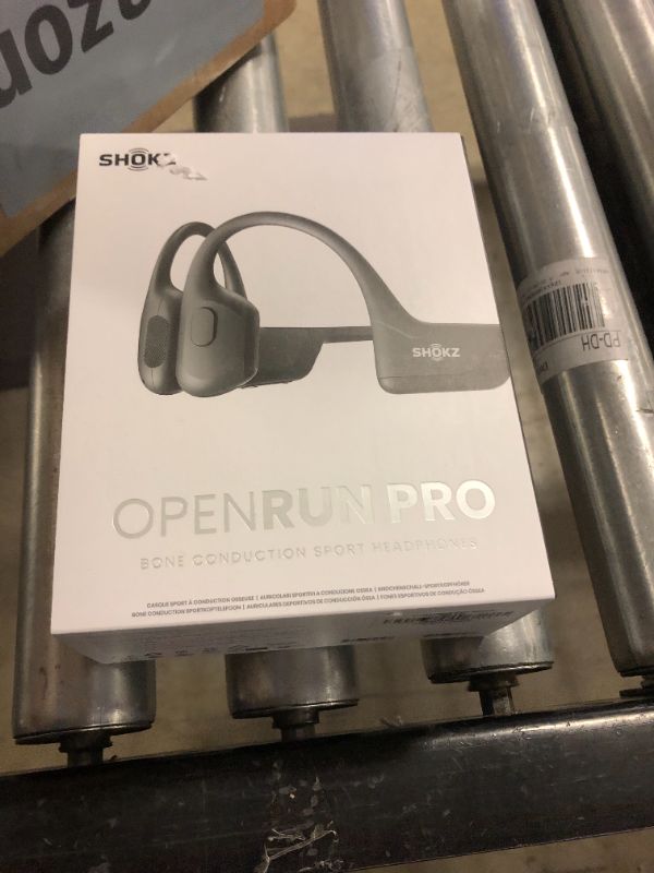 Photo 3 of SHOKZ OpenRun Pro - Open-Ear Bluetooth Bone Conduction Sport Headphones - Sweat Resistant Wireless Earphones for Workouts and Running with Premium Deep Base - Built-in Mic, with Hair Band Standard Black