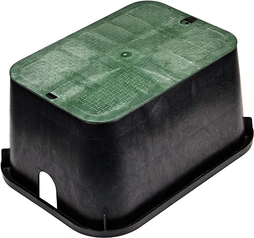 Photo 1 of NDS 117BC 13 20-Inch Valve Box Overlapping Cover-ICV, Jumbo, 13x20 in, Black/Green
