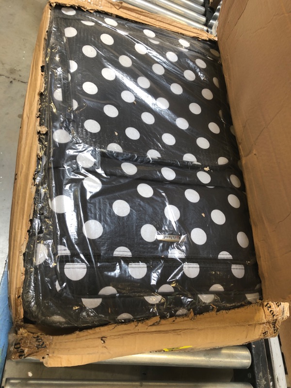 Photo 2 of Rockland Polka Softside Upright Luggage Set, Expandable, Lightweight, Black Dot, 4-Piece (14/19/24/28) 4-Piece Set (14/19/24/28) Black Dot