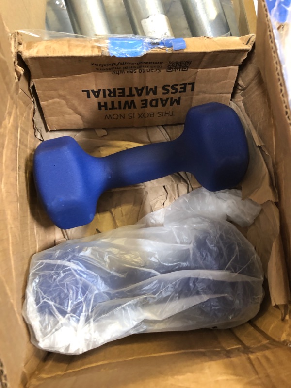 Photo 1 of 2   blue SMALL DUMBBELL  10 lbs 