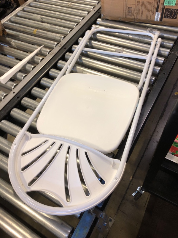 Photo 2 of Flash Furniture HERCULES Series 650 lb. Capacity White Plastic Fan Back Folding Chair White 