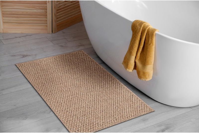 Photo 1 of CAMILSON Easy Jute Rug 2x3, Indoor Outdoor Natural Color Farmhouse Area Rugs for Living Room and Kitchen Rug, Solid Boho Woven Design, Easy-Cleaning, Washable Outside Carpet Alfombras (2 x 3)
