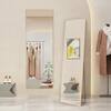 Photo 1 of 16 in. W x 59 in. H Aluminium Alloy Frame Gold Full Body Floor Mirror with Floor Stand and Wall Mounted Hooks
